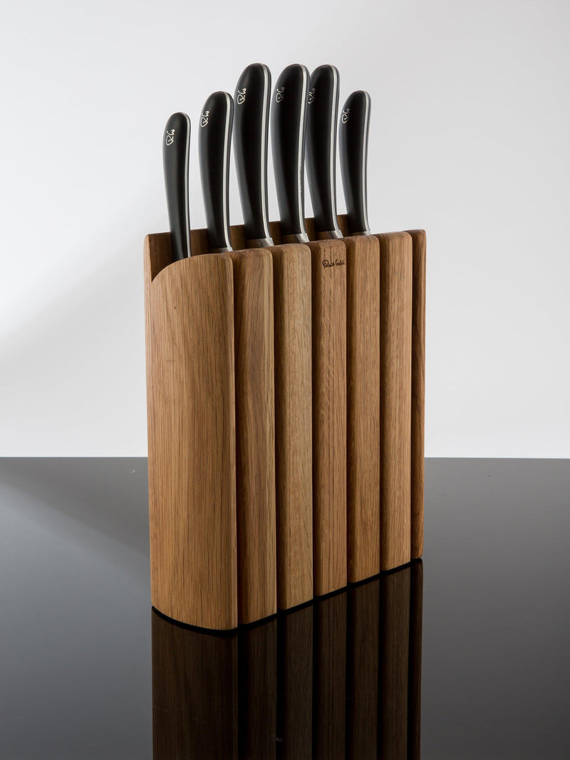 Robert Welch Signature Book Oak wood knife block imported from the UK