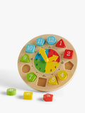 John Lewis wooden teaching clock educational toy - British product
