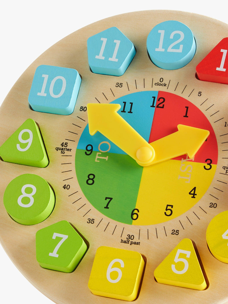 John Lewis wooden teaching clock educational toy - British product