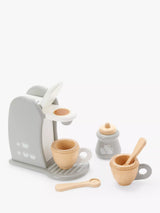 John Lewis Wooden Coffee Machine Play Set with Mugs and Spoons- Buy online at McGrocer