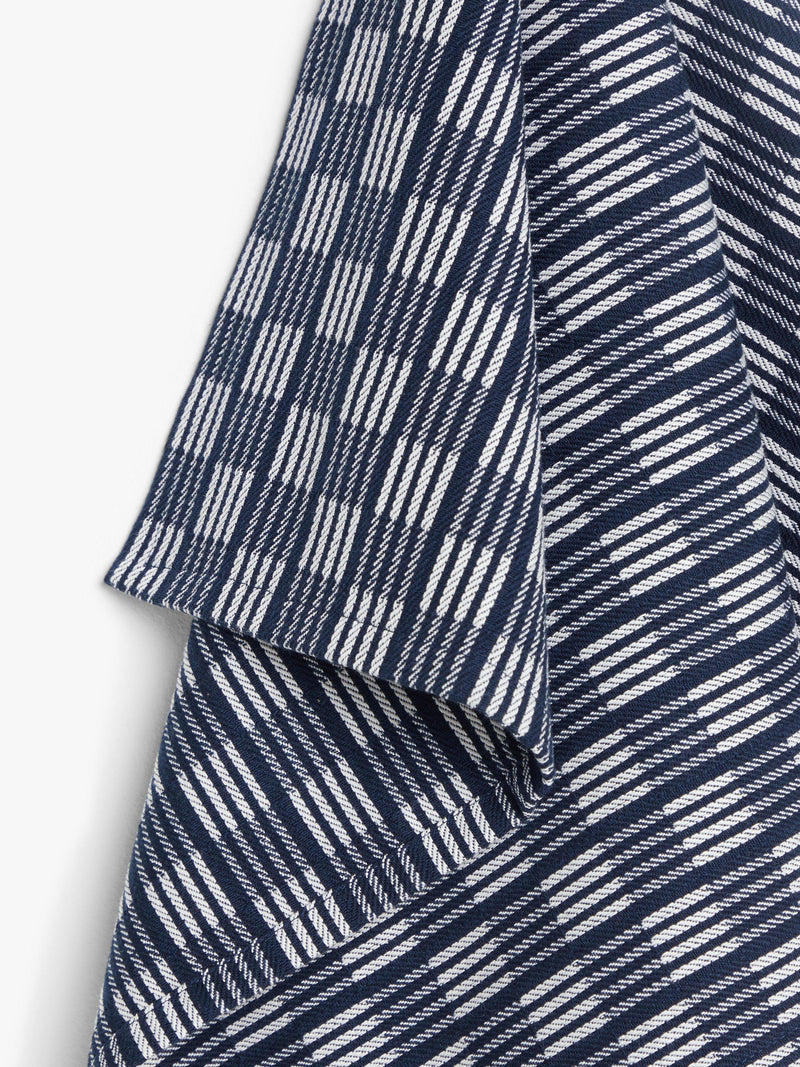 John Lewis striped tea towels pack of 3 dark blue - British product