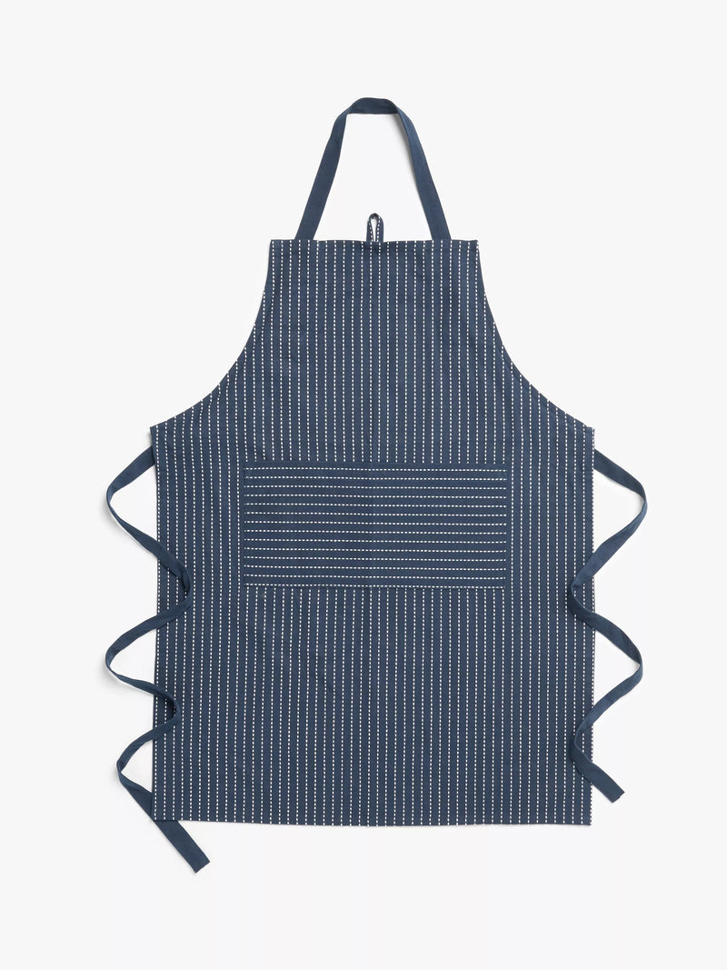 John Lewis striped apron dark blue - British product