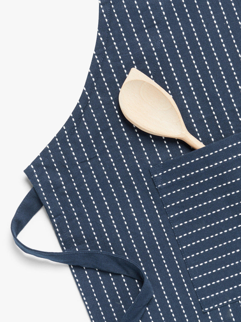 John Lewis striped apron dark blue - British product