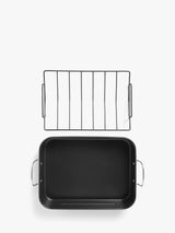 John Lewis John Lewis Non-Stick Carbon Steel Roaster & Rack, 38cm- Buy online at McGrocer