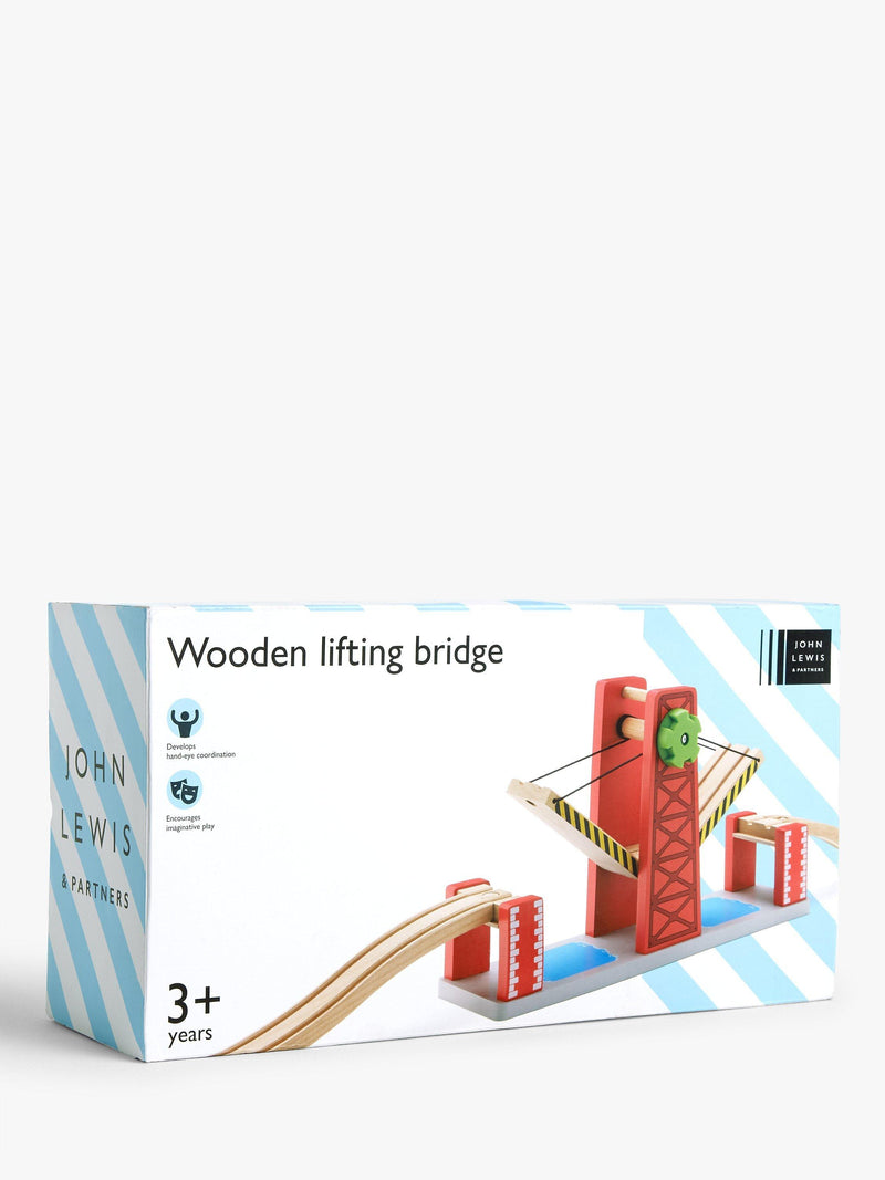 John Lewis wooden train lifting bridge toy, UK version