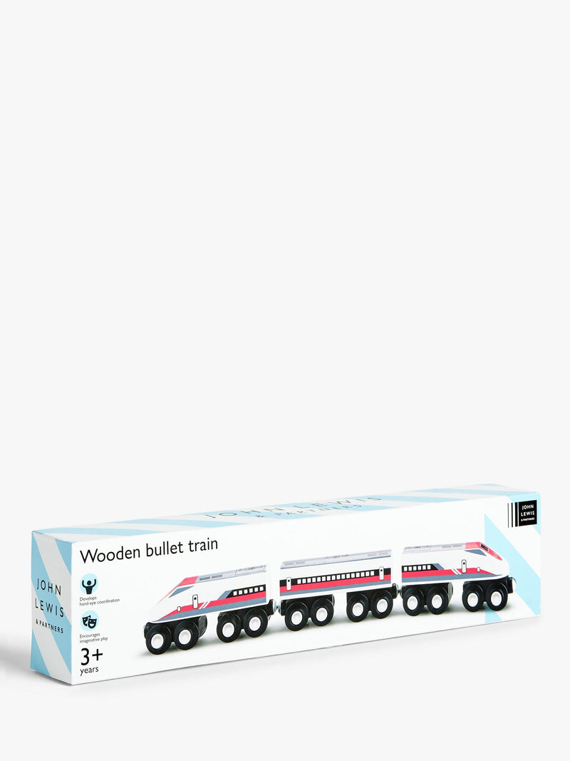 John Lewis bullet train wooden toy - British product