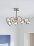 John Lewis Huxley semi flush light nine smoked shades, imported from the UK