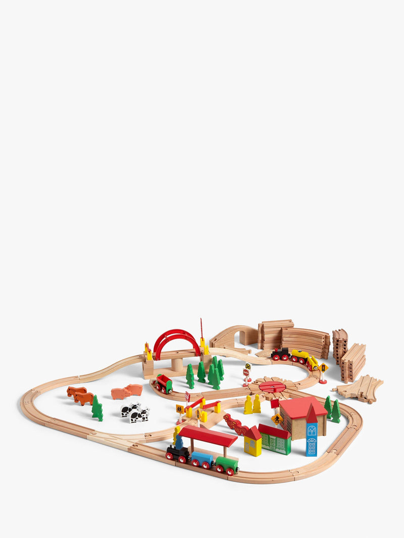 John Lewis wooden train set 120-piece (British brand)