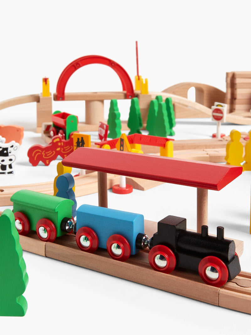 John Lewis wooden train set 120-piece (British brand)