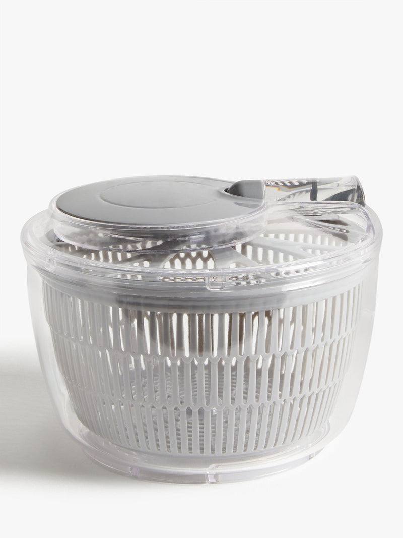John Lewis small grey salad spinner with colander and handle, UK version