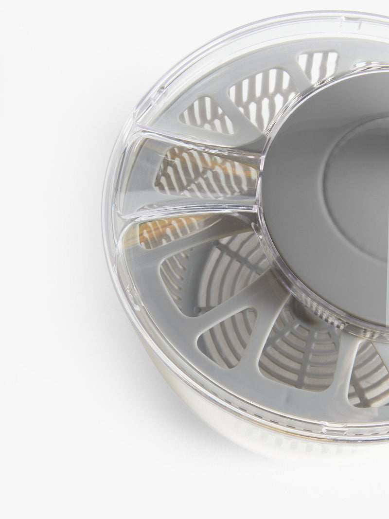 John Lewis small grey salad spinner with colander and handle, UK version