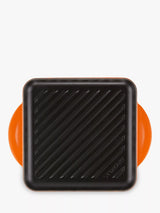 John Lewis Cast Iron Skinny Square Grill Pan 24cm with High Ridges and Enamel Interior- Buy online at McGrocer