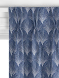 John Lewis custom deco fan curtains indigo, UK version