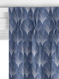 John Lewis custom deco fan curtains indigo, UK version