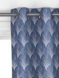 John Lewis custom deco fan curtains indigo, UK version