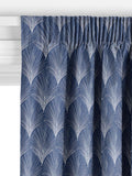 John Lewis custom deco fan curtains indigo, UK version