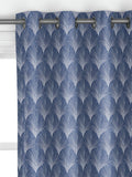 John Lewis custom deco fan curtains indigo, UK version