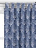 John Lewis custom deco fan curtains indigo, UK version