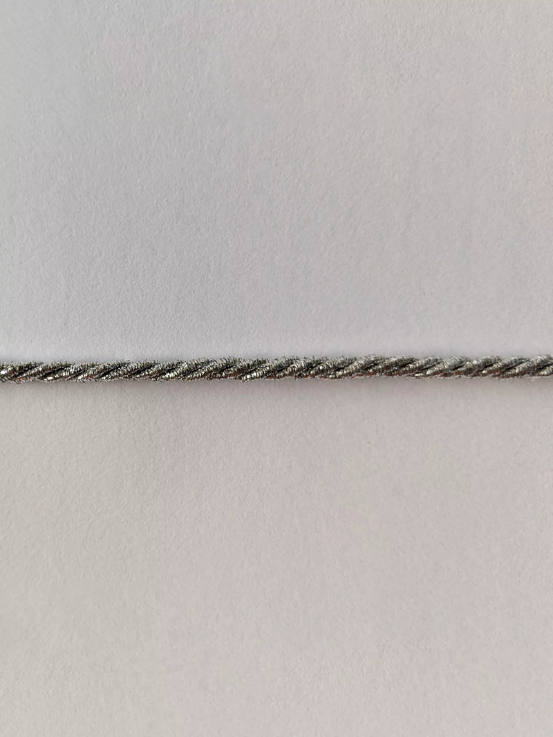 John Lewis cord braid silver 5m, imported from the UK