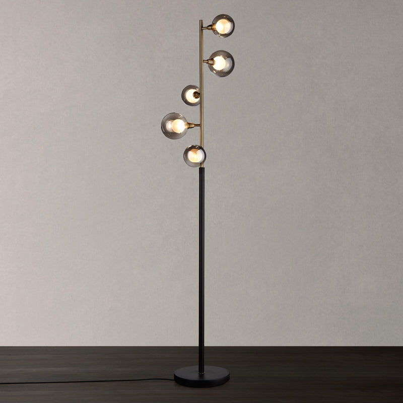 John Lewis Huxley floor lamp Smoke Antique Brass (British brand)