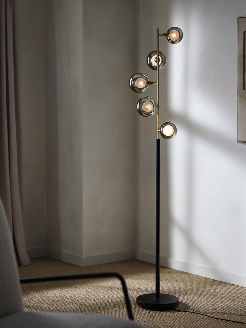 John Lewis Huxley floor lamp Smoke Antique Brass (British brand)