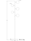 John Lewis Huxley floor lamp Smoke Antique Brass (British brand)