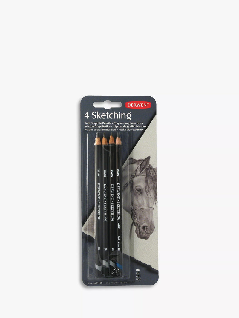 Derwent sketching pencils set HB 2B 4B watersoluble 8B, imported from the UK