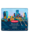 Derwent Procolour coloured pencils 24-piece tin - British product