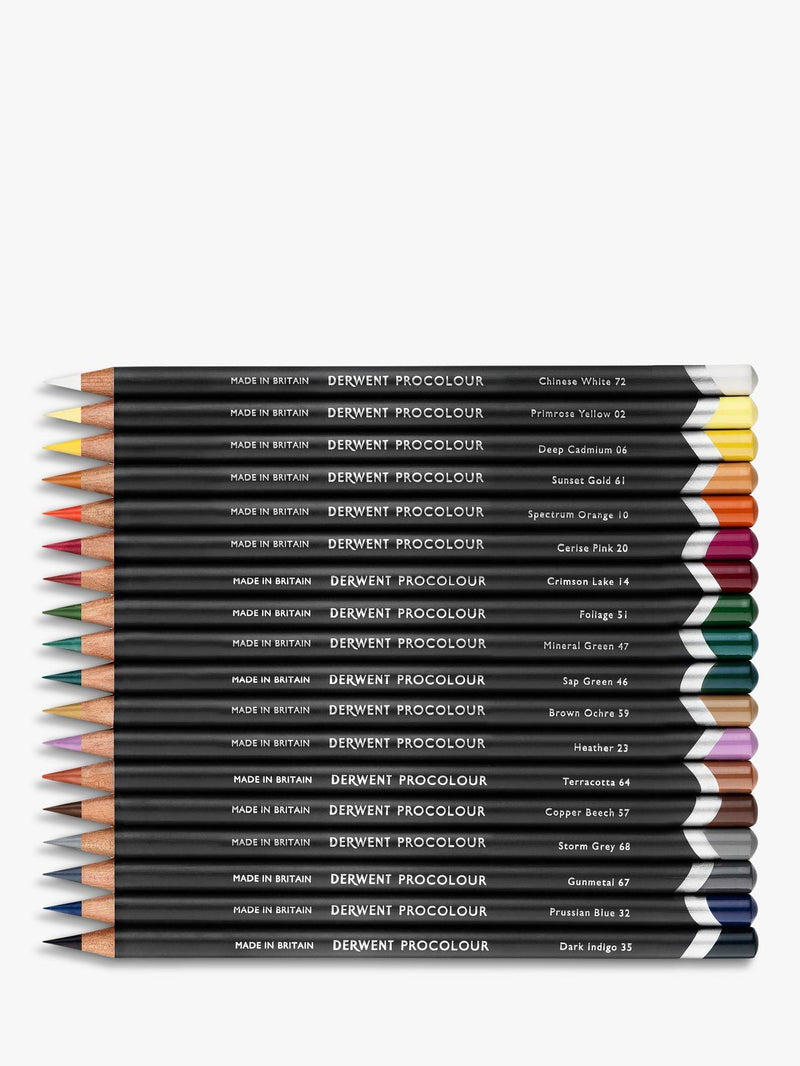 Derwent Procolour coloured pencils 24-piece tin - British product