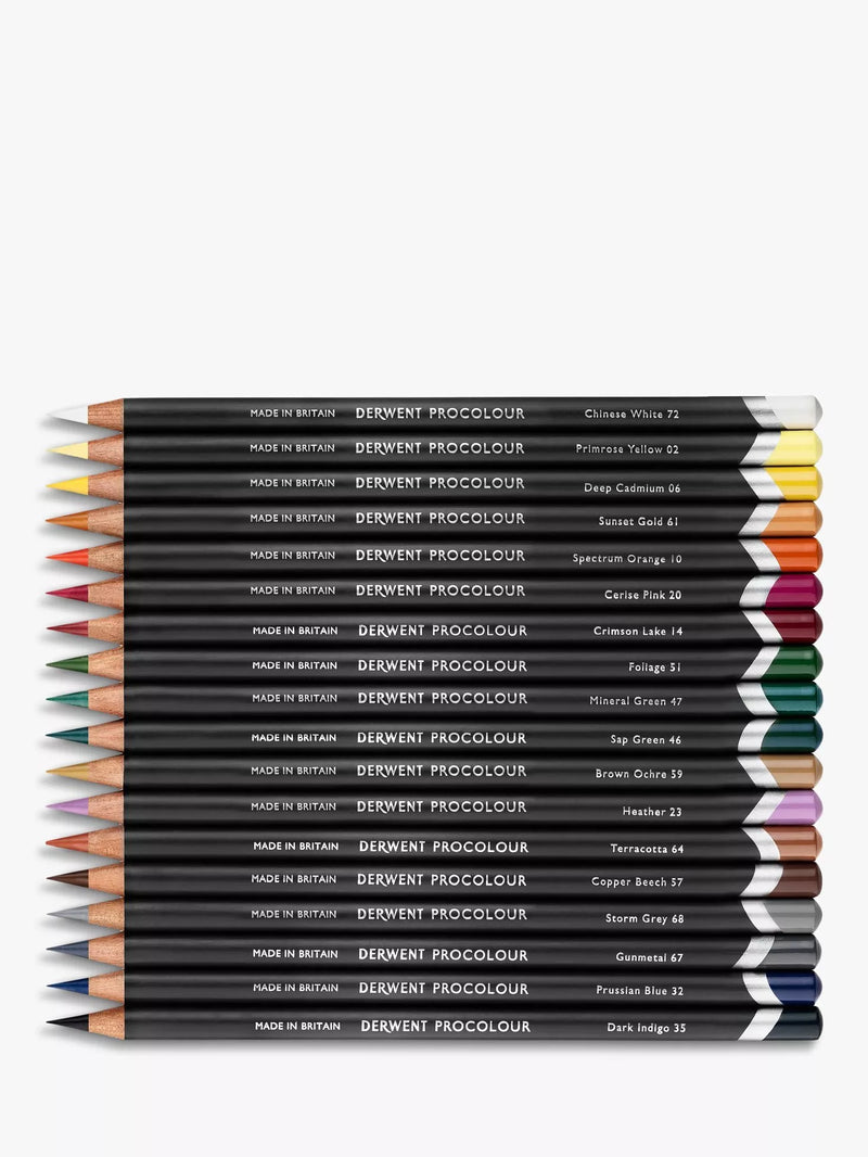 Derwent Procolour coloured pencils 24-piece tin - British product