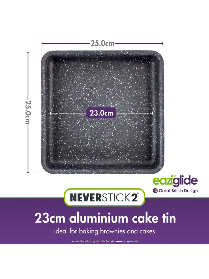 Eaziglide Neverstick2 square baking tin 23cm - British product