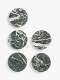 John Lewis green marble coasters set of 5 with gold holder, UK version