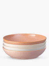John Lewis Denby Quartz Rose Stoneware Pasta Bowls Set of 4 Pink 22cm- Buy online at McGrocer