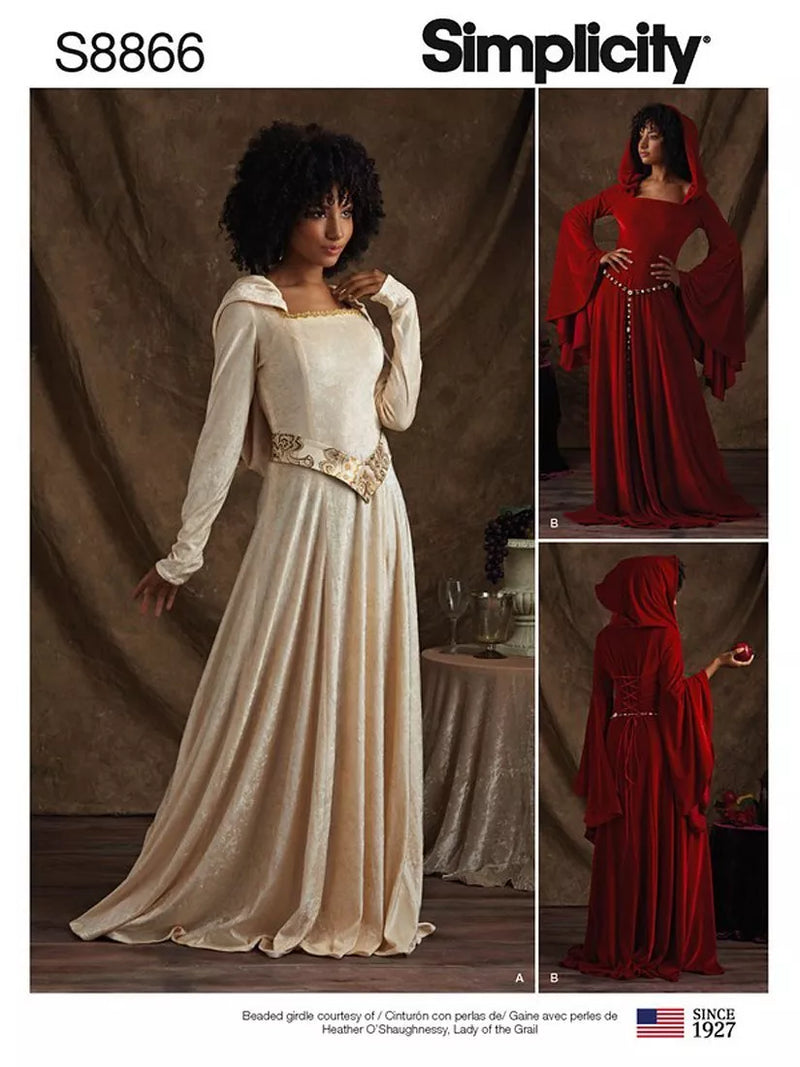 Simplicity sewing pattern 8866 fantasy costumes misses petite, UK version