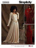 Simplicity sewing pattern 8866 fantasy costumes misses petite, UK version