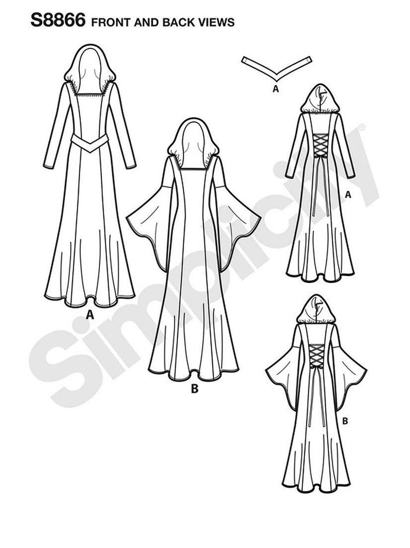 Simplicity sewing pattern 8866 fantasy costumes misses petite, UK version