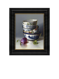 Brookpace Lascelles canvas Stacked China Plum 25x20cm, imported from the UK