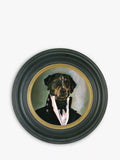 Brookpace Lascelles round framed canvas Herbert Thomas black multi 43cm (British brand)