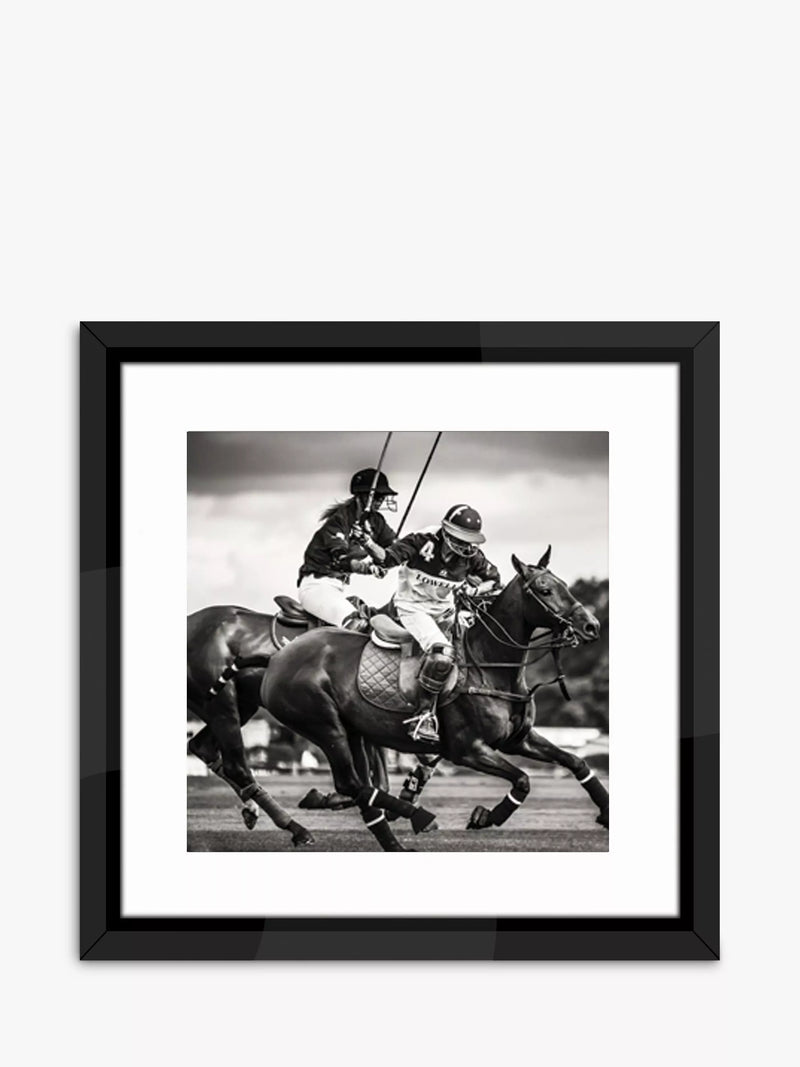 Brookpace Lascelles framed print Polo II 55.5x55.5cm (British brand)