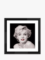 John Lewis Brookpace Lascelles Marilyn Monroe 'Red Lips' Framed Print & Mount, 50 x 50cm- Buy online at McGrocer