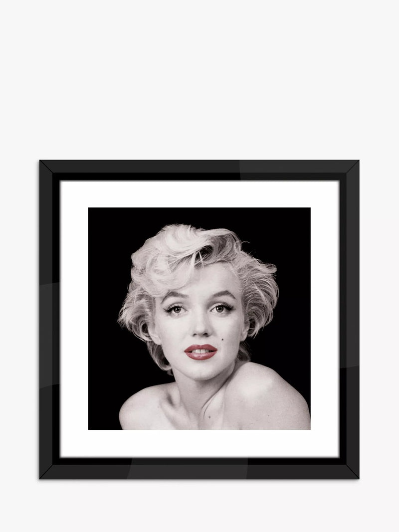 Brookpace Lascelles framed print Marilyn Monroe Red Lips 50x50cm, UK version