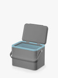 EKO antibacterial food waste caddy with stay-open lid and secure bag frame - British product