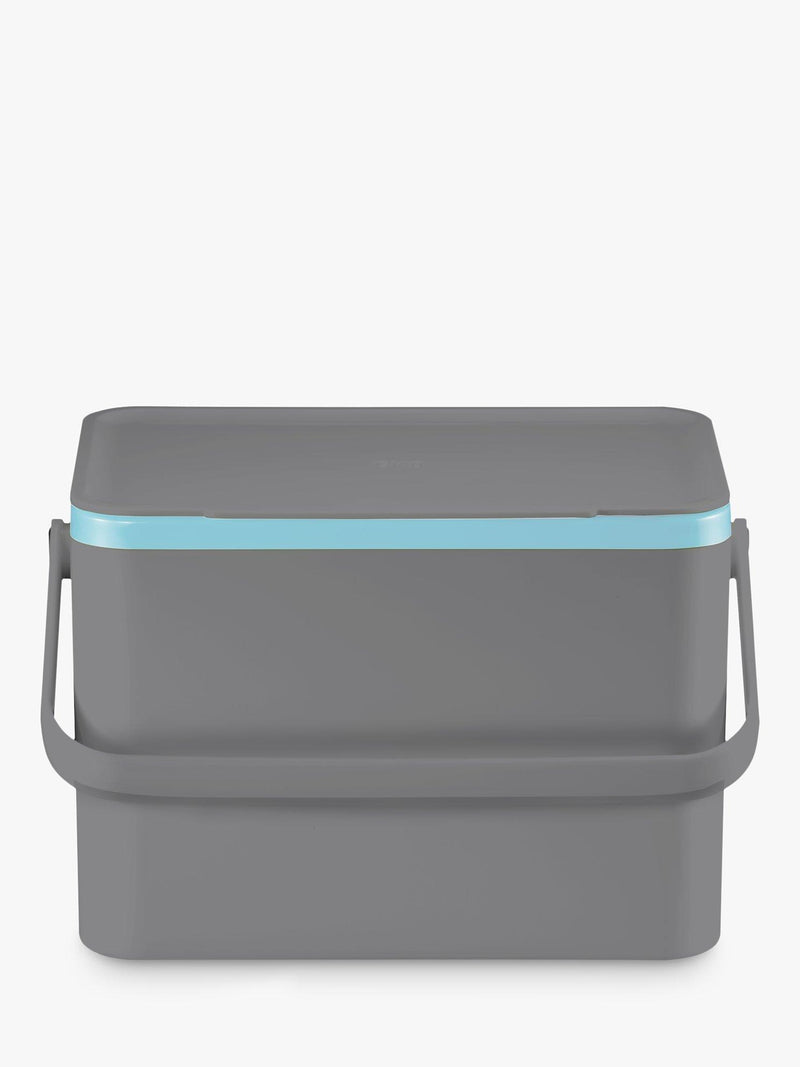 EKO antibacterial food waste caddy with stay-open lid and secure bag frame - British product