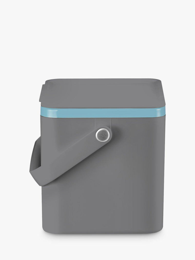 EKO antibacterial food waste caddy with stay-open lid and secure bag frame - British product