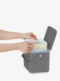 EKO antibacterial food waste caddy with stay-open lid and secure bag frame - British product