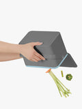 EKO antibacterial food waste caddy with stay-open lid and secure bag frame - British product