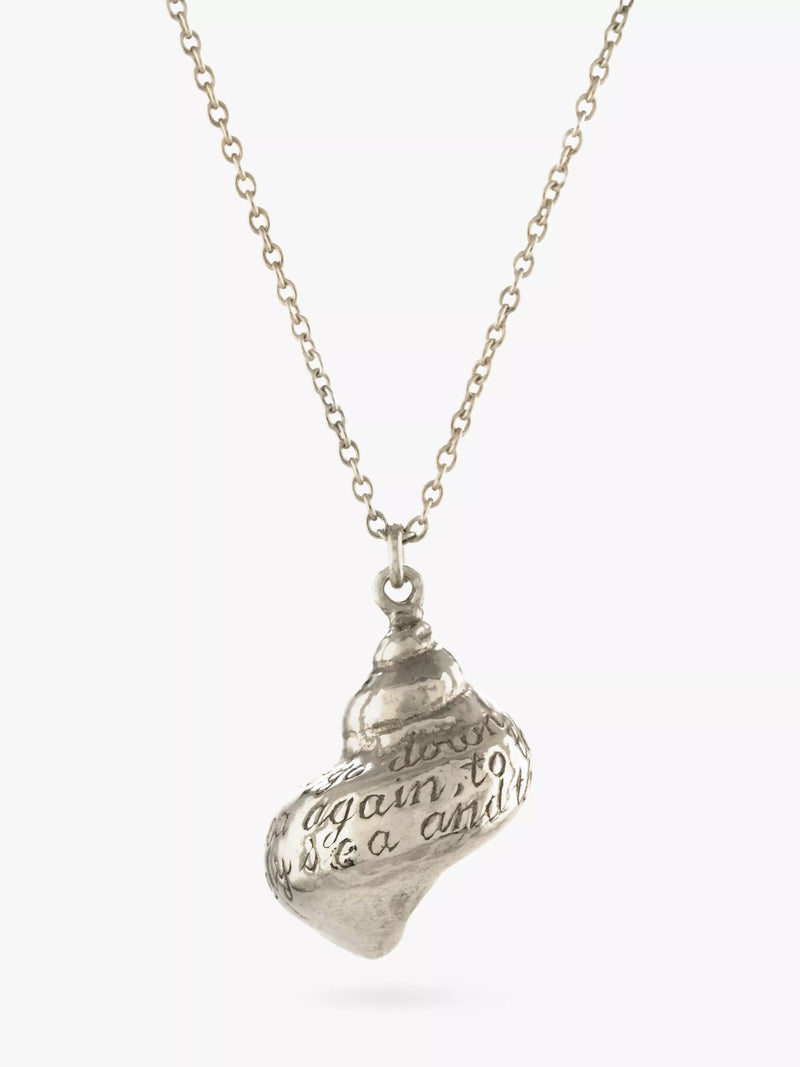 Alex Monroe sea shell pendant necklace silver, UK version