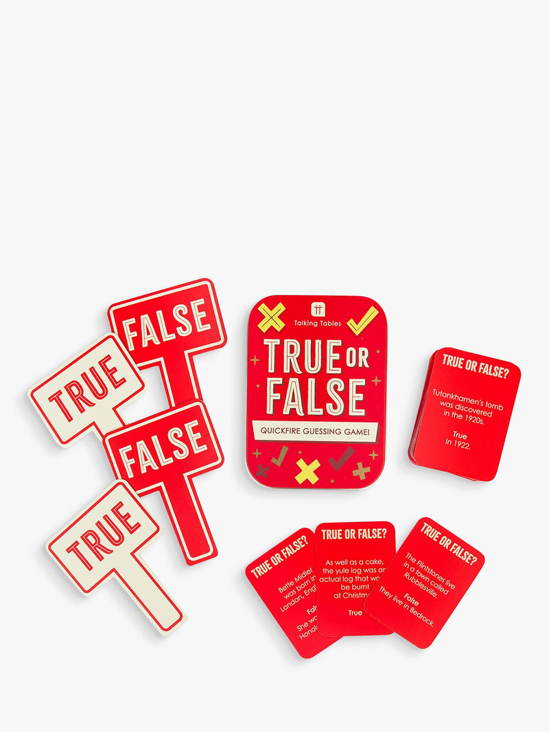 Talking Tables True or False game cards (British brand)