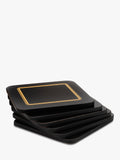John Lewis Classic Coasters set of 6 black gold - British product