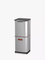 John Lewis Joseph Joseph Intelligent Waste Totem Compact Kitchen Bin, 40L, Stainless Steel- Buy online at McGrocer